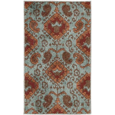 Tapis intérieur / extérieur turquoise Earnestean