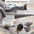Makassar 78" Modular Loveseat, Modern Upholstery Sofa With Ottoman-956448574