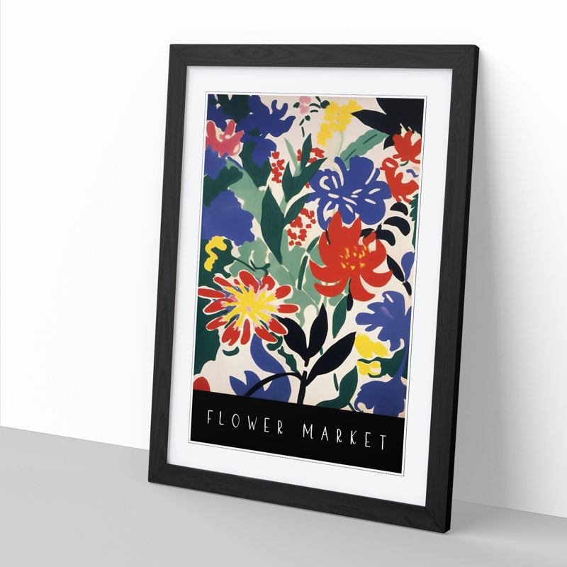 A Flower Market Exhibition No.9 1 Piece Single Picture Frame Wall Art, 34cm H x 25cm W x 2cm D