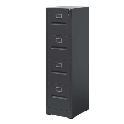 File Cabinet With Lock Metal Vertical File Cabinet Office Home, A4 Legal/Letter Size Narrow File Cabinet Locked,Assembly Required
