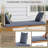 Patio Wooden Swing Chair, Hanging Porch Swing Bench With Cushion And Pillows, 10.8Ft Hemp Ropes For Garden, Backyard, Lawn, Natural-431893134-431893133