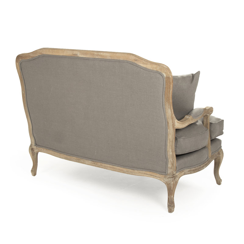Emelie Settee, Gray Linen