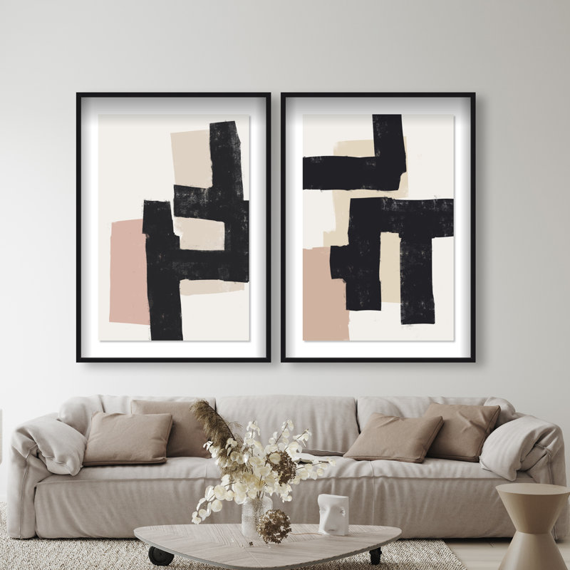 Nowhere Set Set by Oliver Gal, 37.5"H x 55.5"W, Black Shadowbox