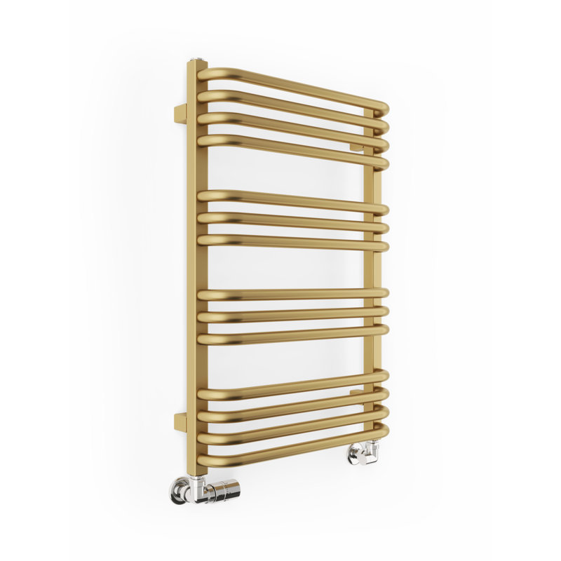 Alex Brass Heated Towel Rail, 76cm H  x 50cm W x 12cm D