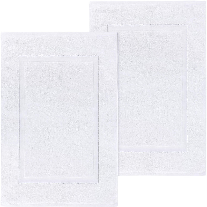 Rectangle Bath Rug, White