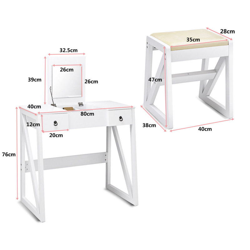 Bascom Dressing Table with Mirror