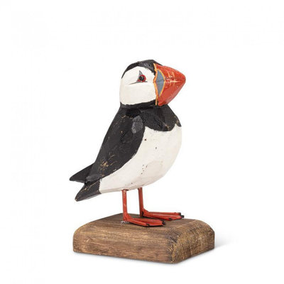 Small Carved Puffin On A Base Figurine
