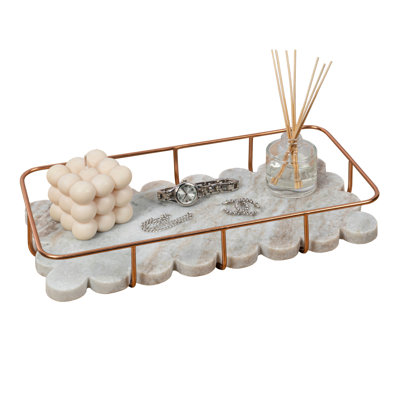 Plateau de meuble-lavabo industriel moderne en métal / marbre Monarch 12 po x 6 po