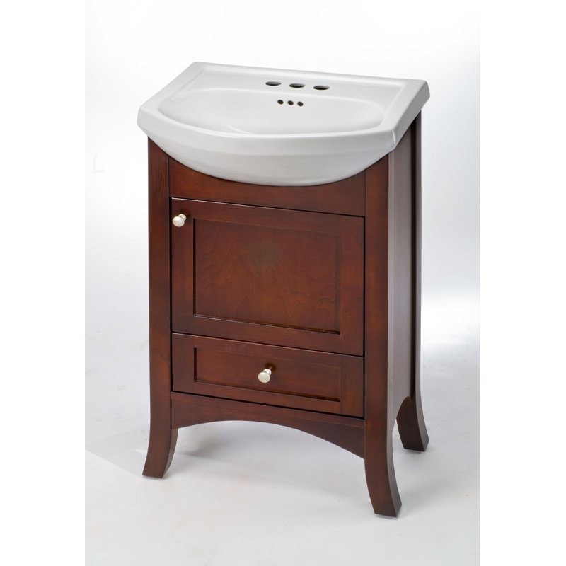 Base de meuble-lavabo simple Petite Empress, 22 po, Cerisier épice