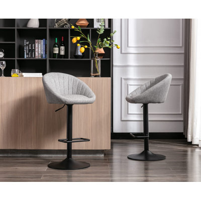 Collinsville Upholstered Adjustable Height Bar Stool