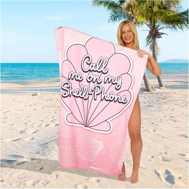 Sand-Free Microfibre Printed Beach Towel, Quick Dry & Lightweight – Large 180cm x 100cm, Perfect for Travel, Pool & Gym