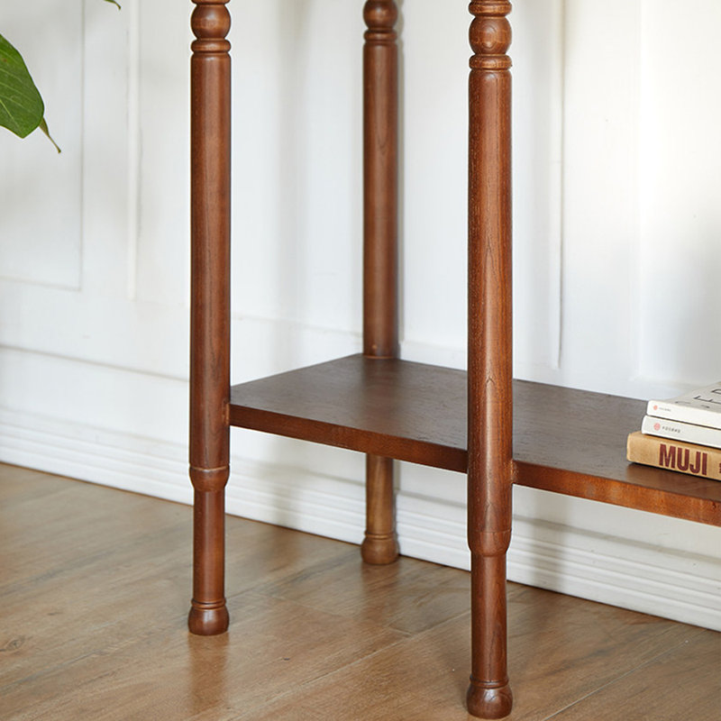 Console en bois massif de style français., Marron foncé