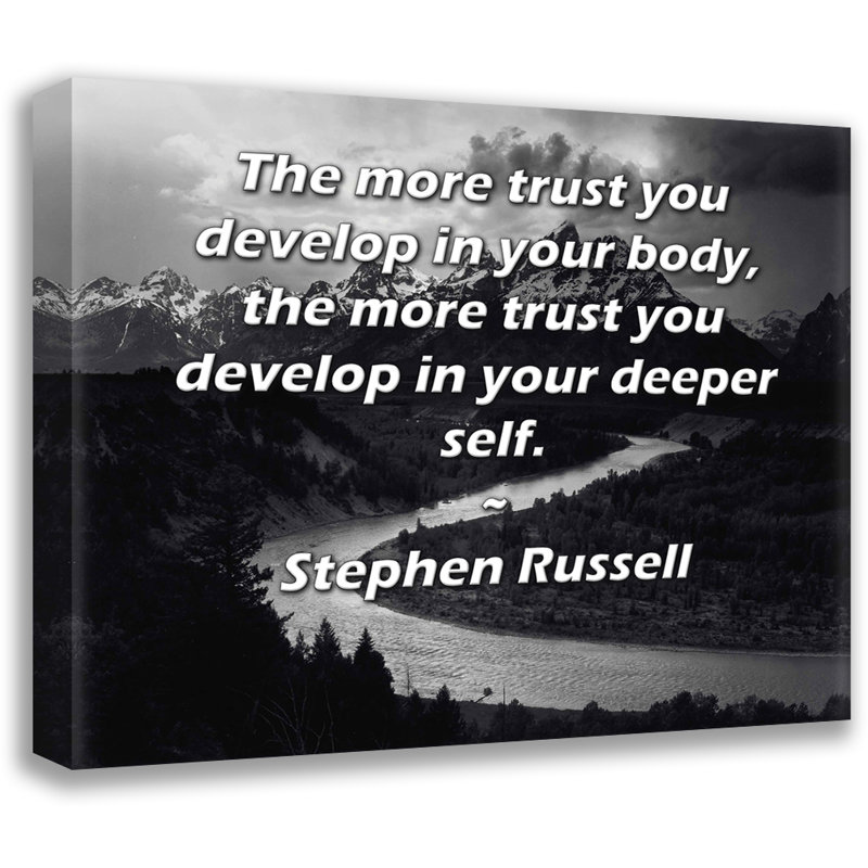 Toile tendue d'ArtsyQuotes par Stephen Russell: «Plus vous développez de confiance en votre corps, plus vous développez de confiance en vous-même.»