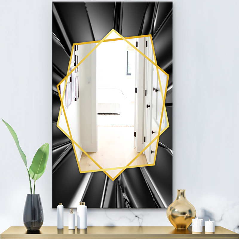 Miroir mural futuriste en cristal, H 39,4 po x l 29,5 po