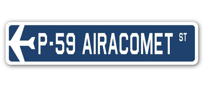 Plaque de rue militaire en aluminium Bouldin P-59 Airacomet Air Force, H 6 po x l 24 po x P 1 po