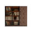 Vitrines en bois massif brun noisette-121315143