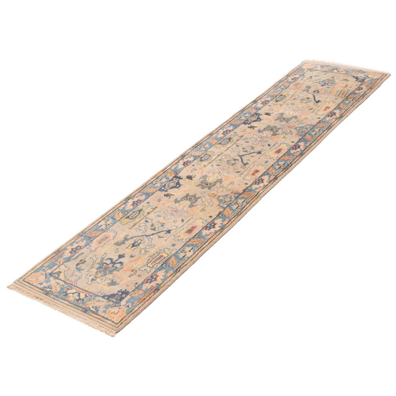 Tapis moderne kaki clair 2 pi 5 po x 10 pi 2 po Oushak