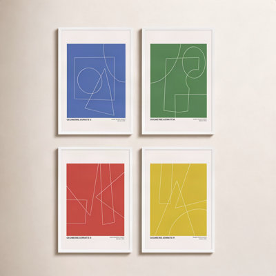 Caila "Geometric Abstraction" 4-Piece Print Set