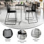 Tabouret de bar empilable avec dossier ventilé et repose-pieds intégré-112818895-112818893-112818892