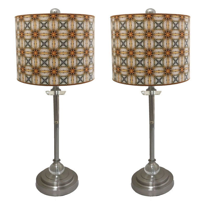 Frieder Crystal Buffet Lamp, Nickle