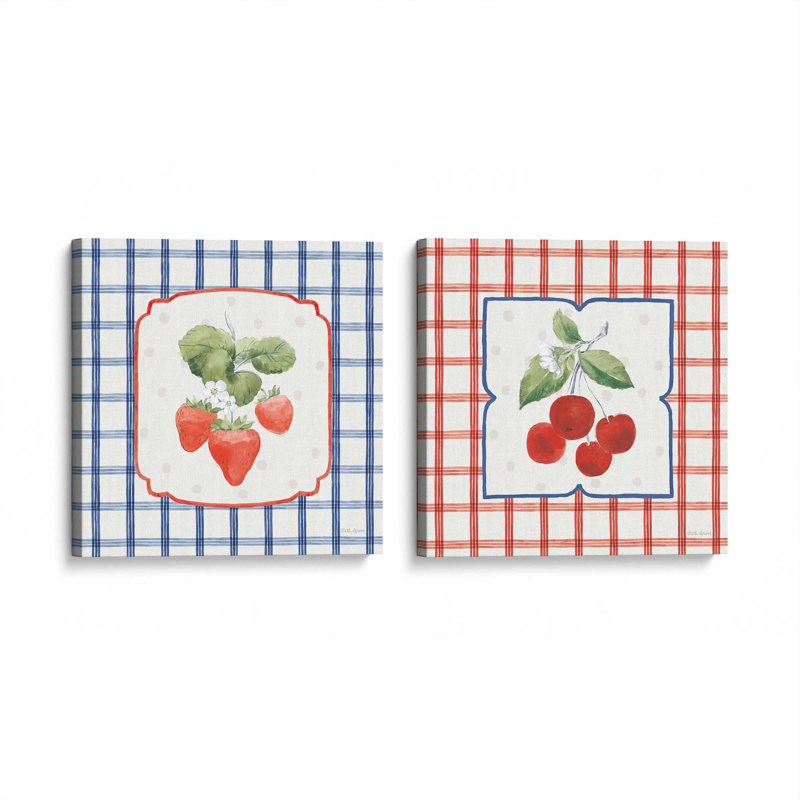 Sweet Berry Patch, ensemble de 2 impressions, 36 po x 36 po, Toile tendue, Toile tendue