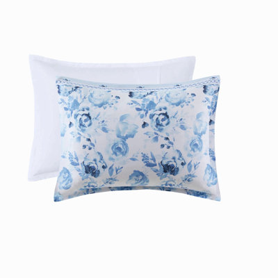 Ensemble de housse de couette à imprimé floral pour lit double/queen