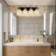 Luminaire de meuble-lavabo moderne en chrome noir avec détails en cristal, applique murale à 4 lumières à intensité variable pour miroir ou entrée-1281323042-1281323043-1281323047