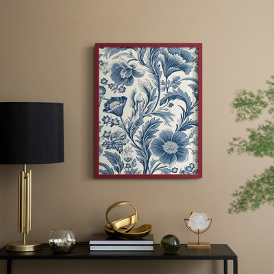 «Vintage Abstract Print VI», reproduction encadrée - bois massif