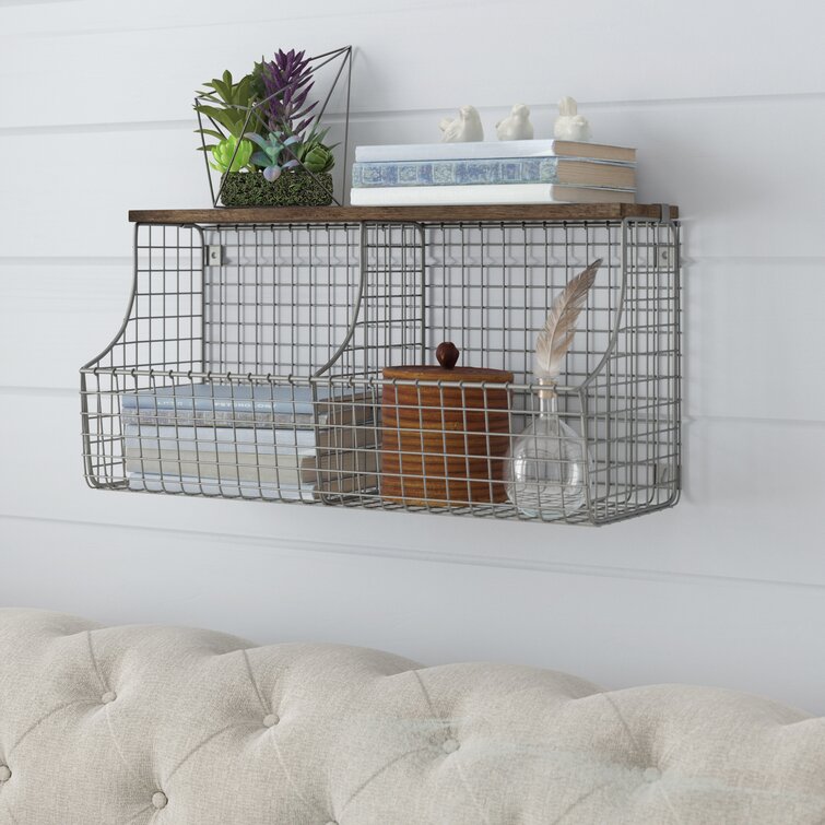 Retford Wall Organizer with Wall Baskets Laurel Foundry Modern Farmhouse