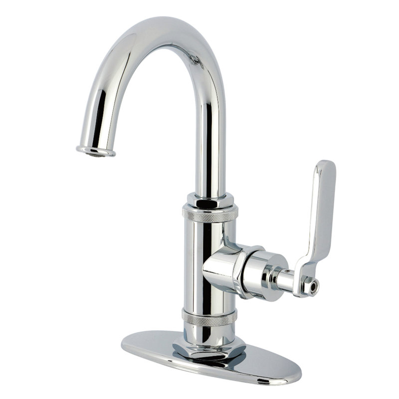 Robinet pour salle de bain à poignée simple Kingston Chrome KSD2211KL Kingston, Chrome poli