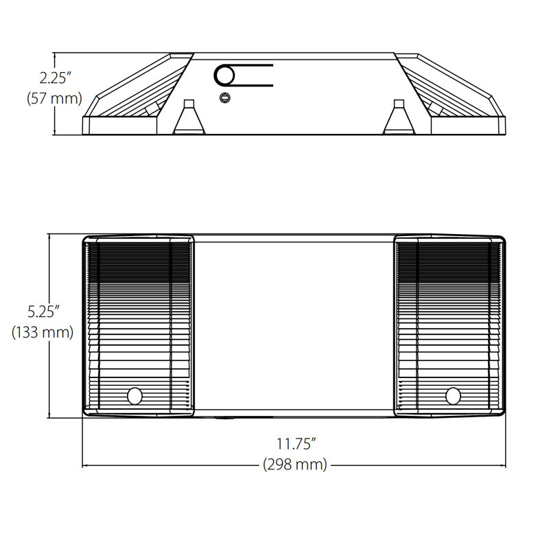 Lampe de secours compacte à DEL en plastique 2W