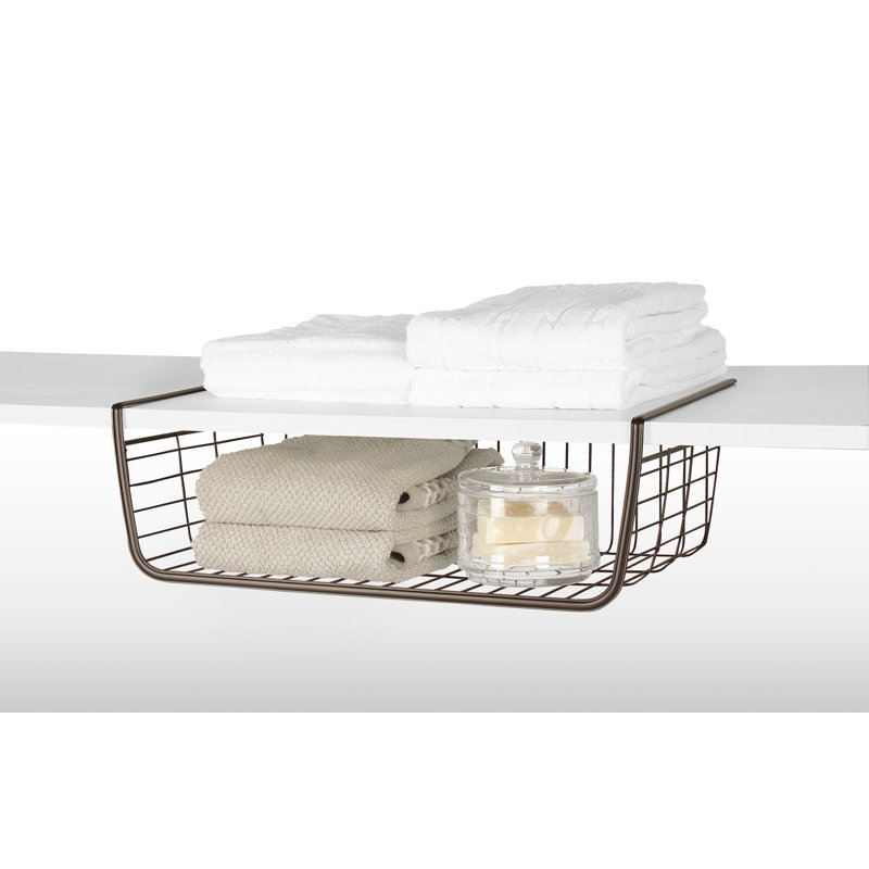 Ashely Steel Under Shelf Basket, Bronze
