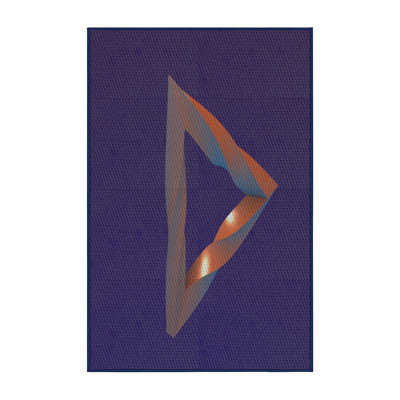 Tapis décoratif bleu