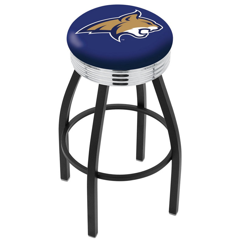 Tabouret de bar Logo Series, Tabouret de bar d'une hauteur de siège de 30 po, Chrome soudé solide, Montana State University