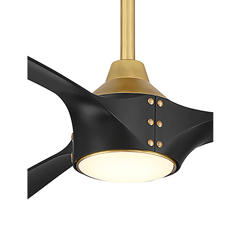 Ventilateur de plafond intelligent 84 "Pierce, Laiton, Noir