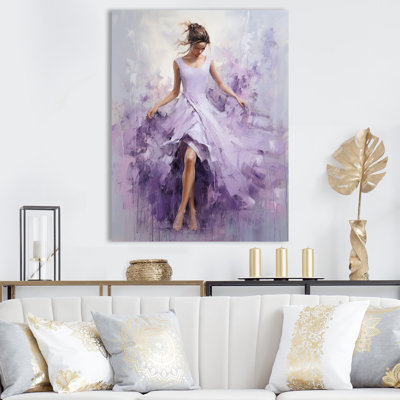 Ballet Dance In Lilac - Dance Wall Art For Living Room