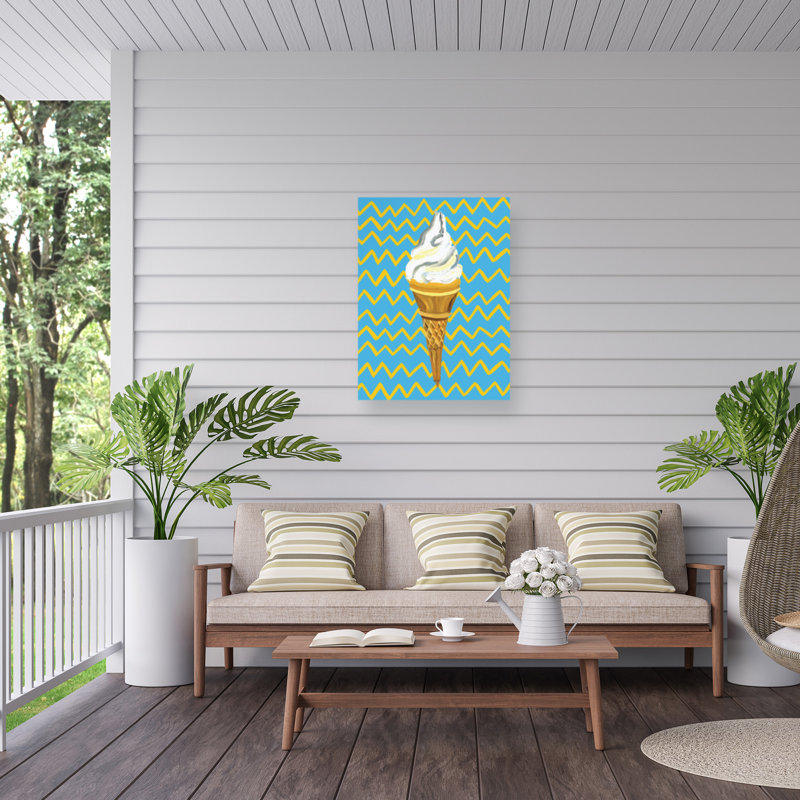 Crème glacée bolognaise bleu, H 19 po x l 14 po