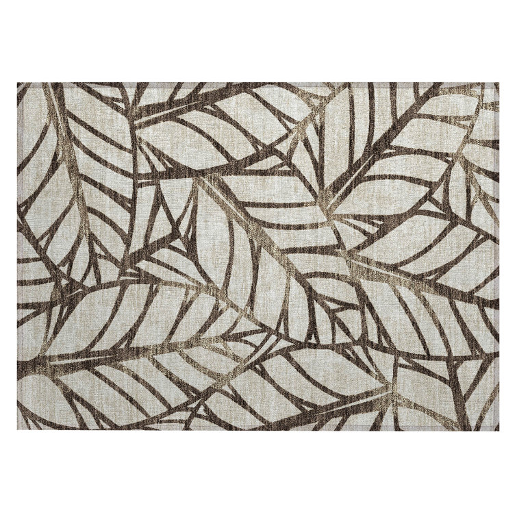 Neysa Washable Floral Indoor / Outdoor Rug