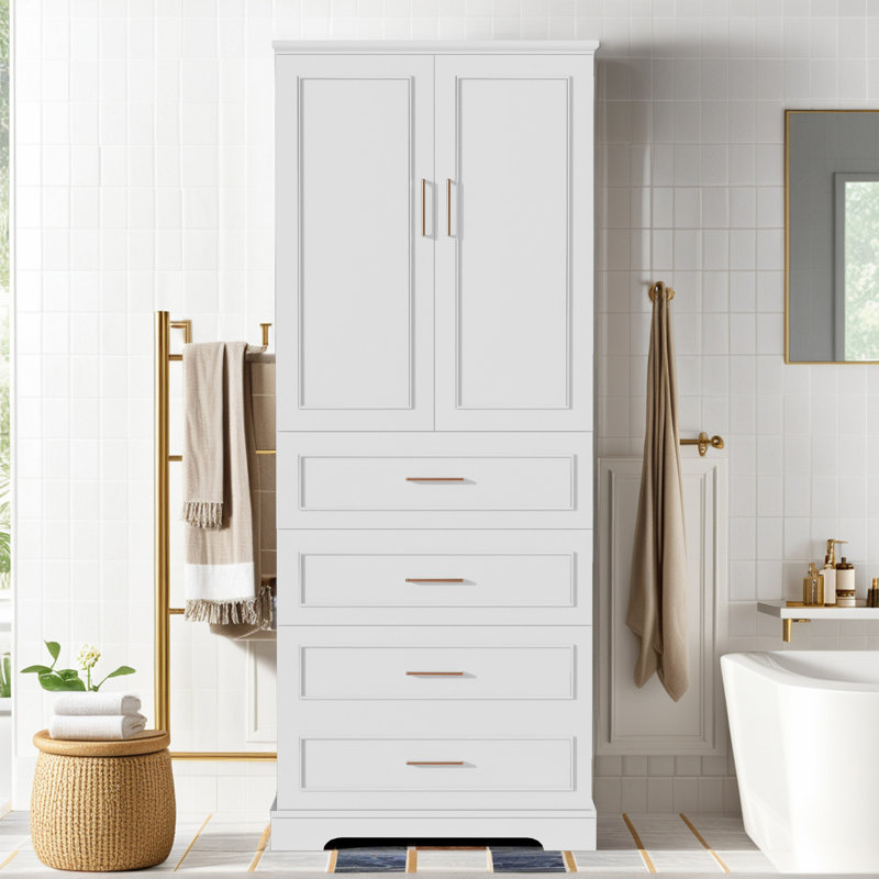 Armoire de rangement 72 po H, Blanc