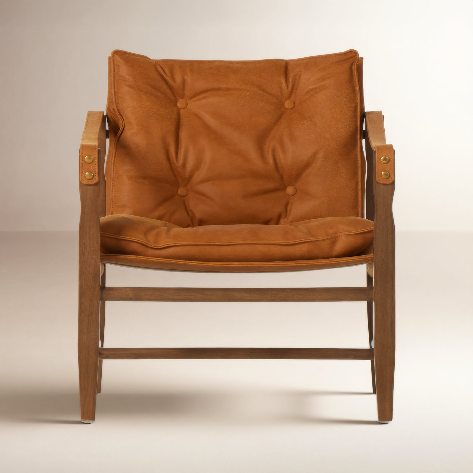 Favian 25.5'' Wide Armchair, Kennison Cognac Genuine Leather