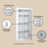 Cornelia Modern Storage Closet with 11 Fixed and Adjustable Shelves in White-508476192