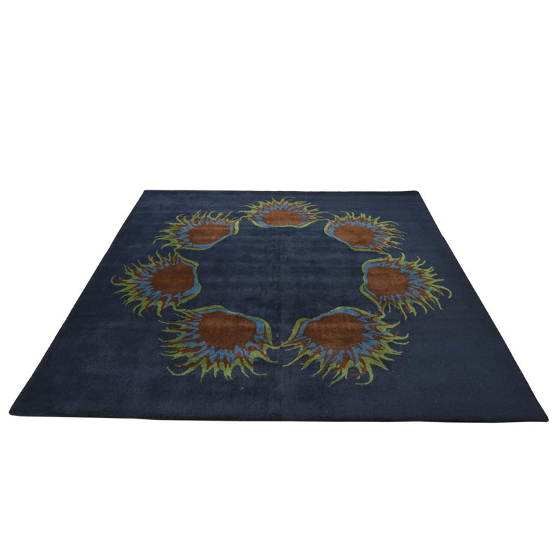 8 Ft Square Parris Navy Blue Rug