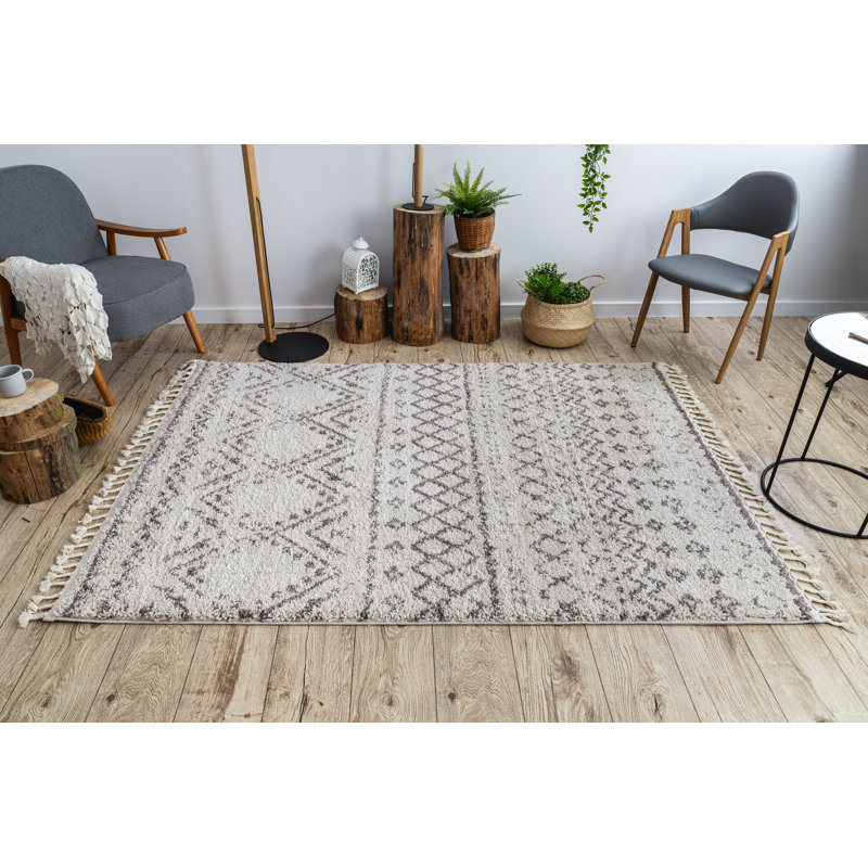 Berber Geometric Area Rug, Rectangle 120 x 170cm