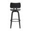 Tabouret de bar pivotant en bois noir Pico de 30 po Pico