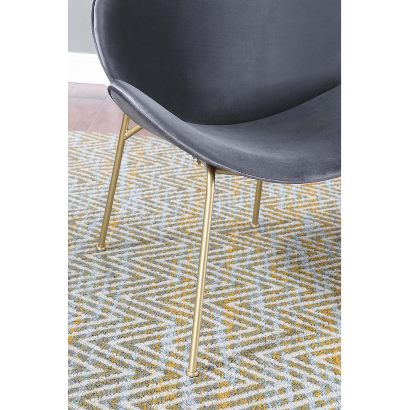 Velvet Chair For Home/Office/Dining, Grey