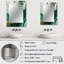Green and Gold Serene Cascade III - Modern Rectangular Wall Mirror-329136774