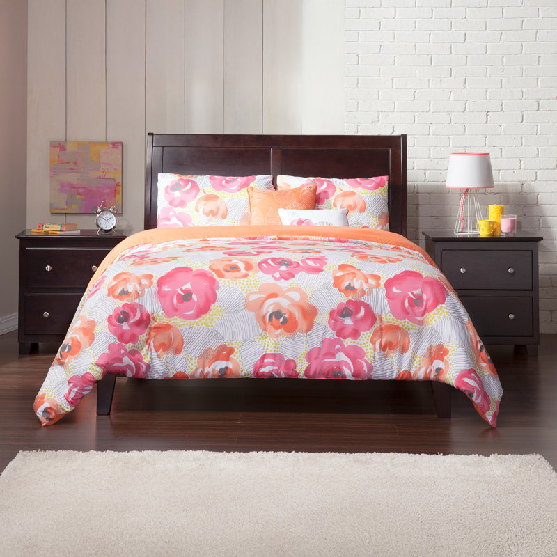 Fitzsimmons Solid Wood Sleigh Platform Bed, Espresso, Full