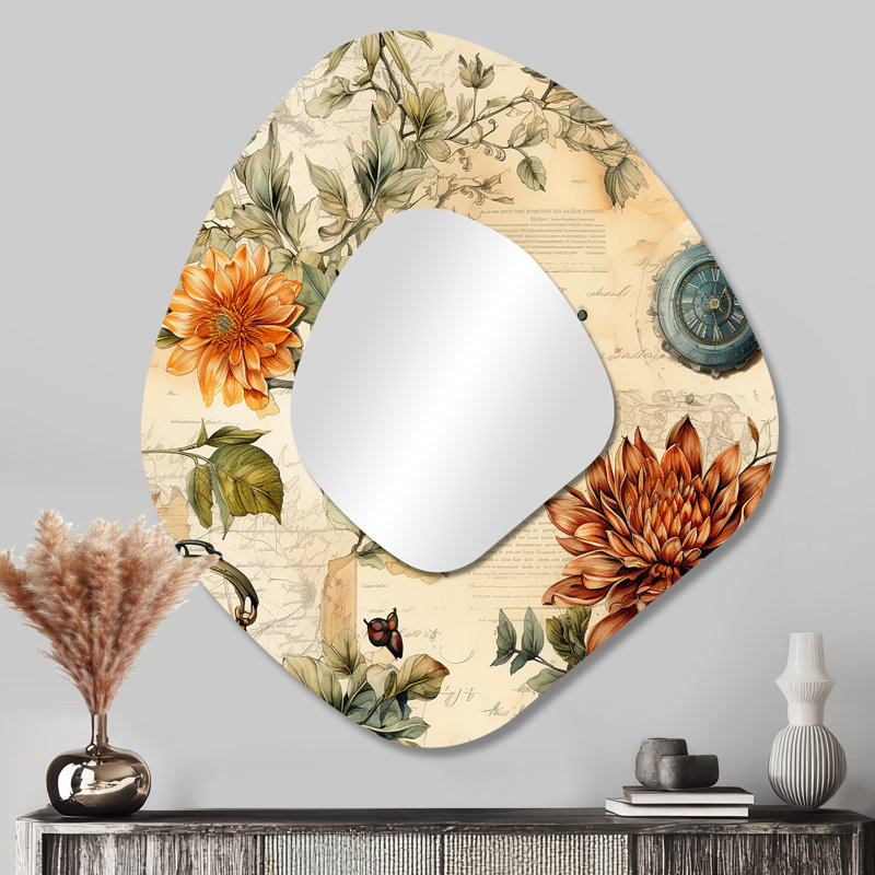 Motif rétro boho rétro - motif bohème irrégulier, 35 po x 31 po