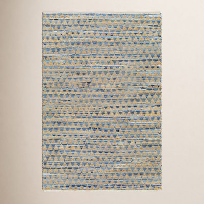 Hand-Woven Geometric Jute Rug