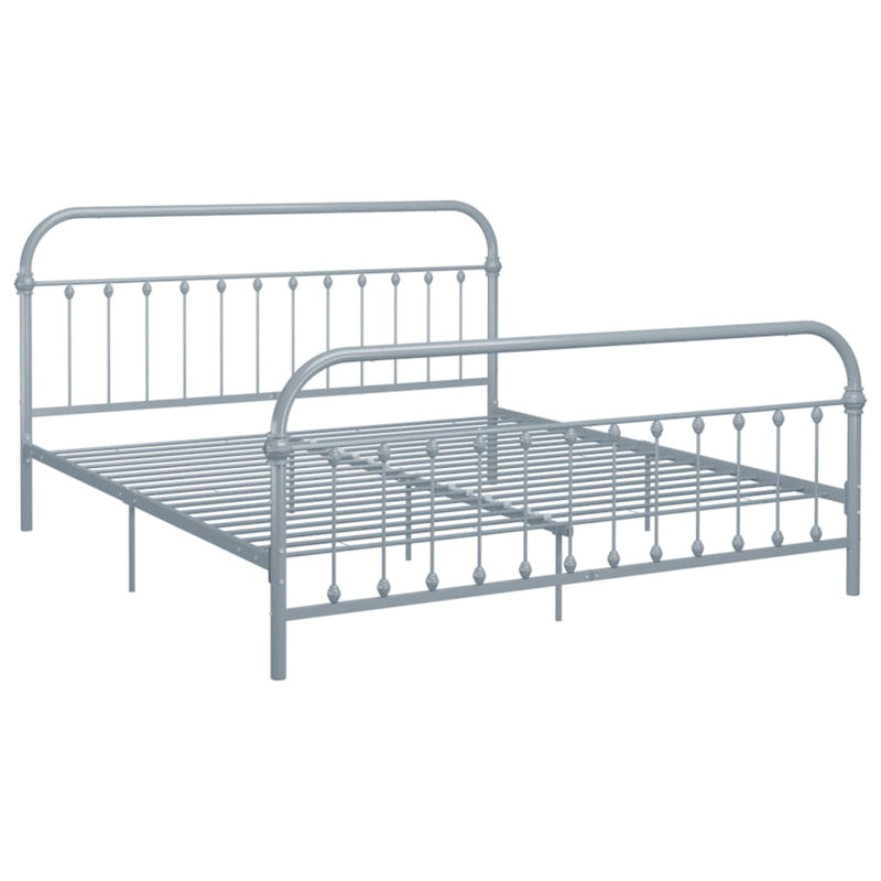 Jaxson Metal Bed, grey, 90 x 200 cm